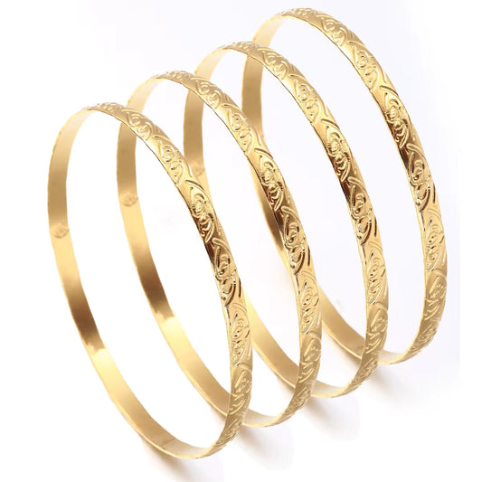 Dubai Bangles for Women Indian African Bracelets Charm Wedding Ethiopian Arabic Hand Jewelry